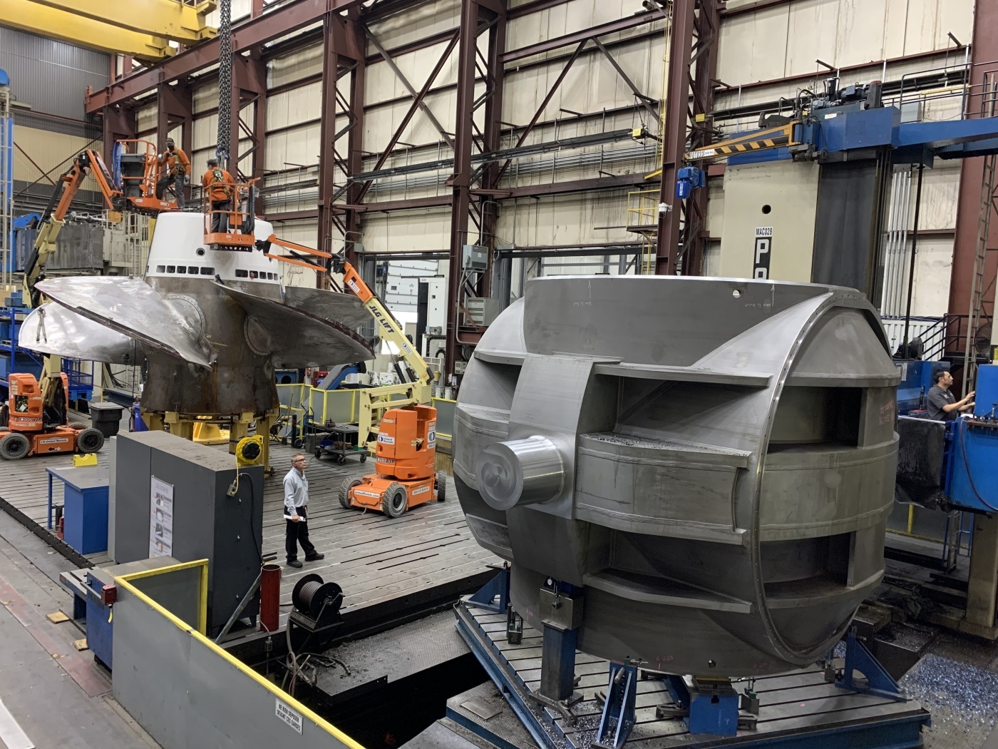 Opercule Kaplan turbine assembly