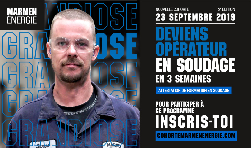 Programme de formation d'opérateurs en soudage chez Marmen Énergie à Matane